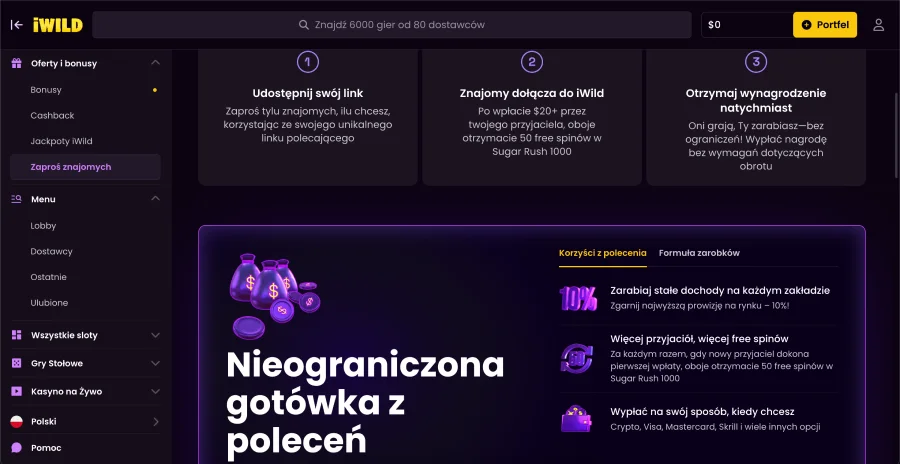 iwild-casino-polecenie-znajomych