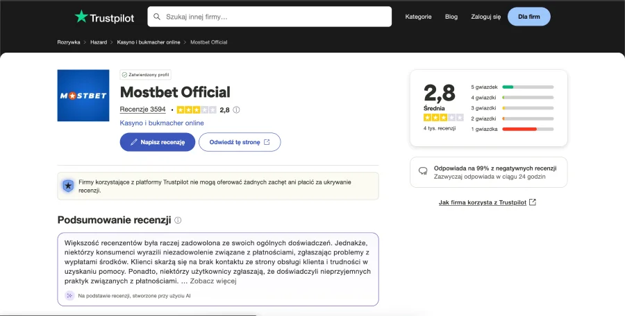 mostbet-opinie-trust-pilot