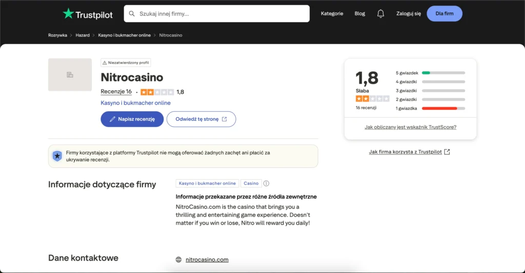 nitro-casino-trustpilot-oszukane