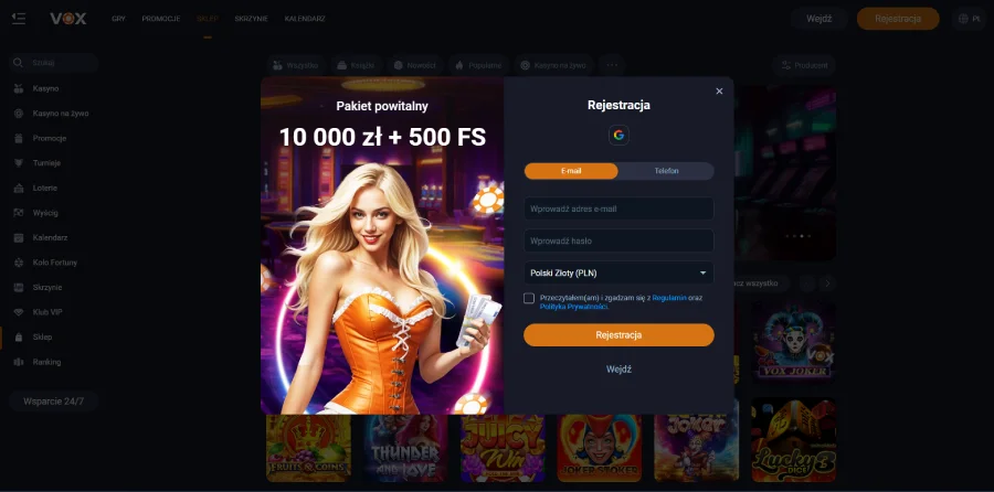 Vox-casino-rejestracja